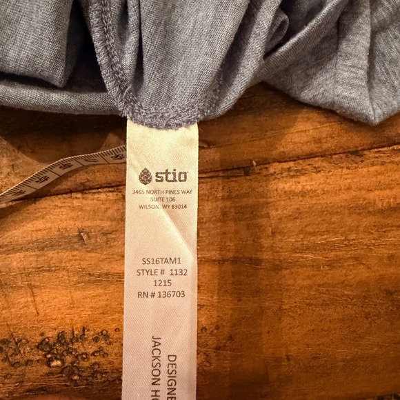 Stio Womens XS Drirelease Long Sleeve Performance Top Heather Blue Thumbholes - Picture 10 of 10